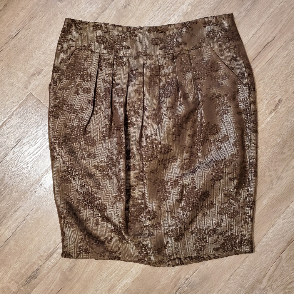 BCBGMAXAZRIA Jacquard straight skirt